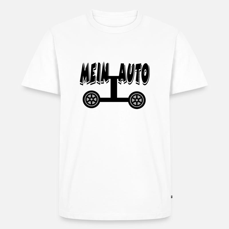 Auto - Männer Premium Bio T-Shirt - Weiß