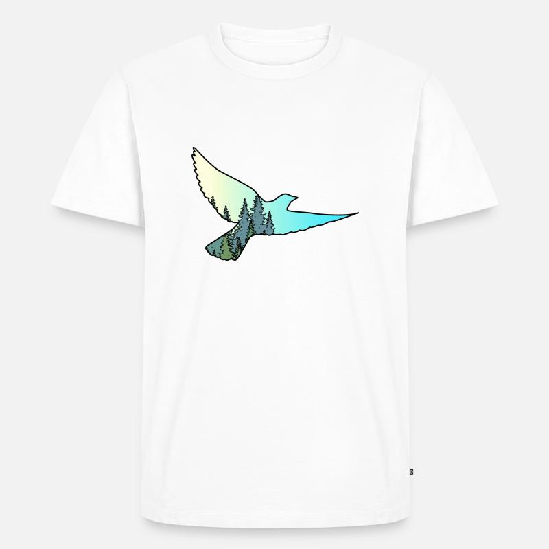 vogel2 - Männer Premium Bio T-Shirt - Weiß