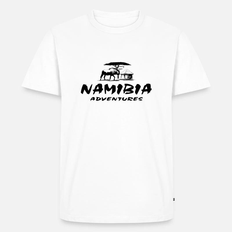 Namibia - Männer Premium Bio T-Shirt - Weiß