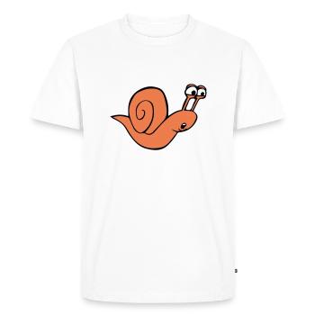 escargot style cartoon BD - T-shirt Premium bio Homme - blanc - Devant - Nico (187cm)