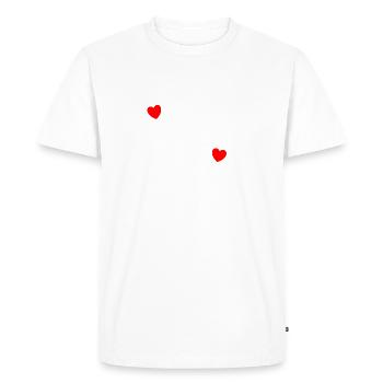 Maman Jumeaux Bébés Enfants Naissance - T-shirt Premium bio Homme - blanc - Devant - Nico (187cm)