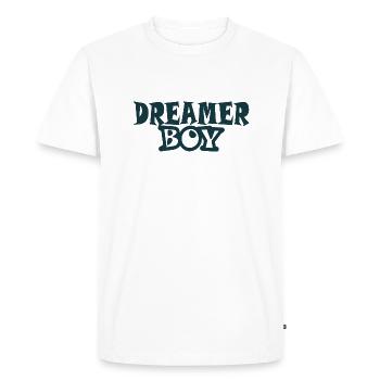 DREAMER BOY - T-shirt Premium bio Homme - blanc - Devant - Nico (187cm)