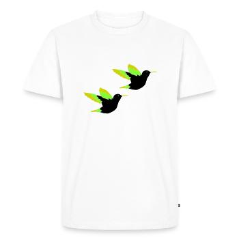Colibri 02 - T-shirt Premium bio Homme - blanc - Devant - Nico (187cm)