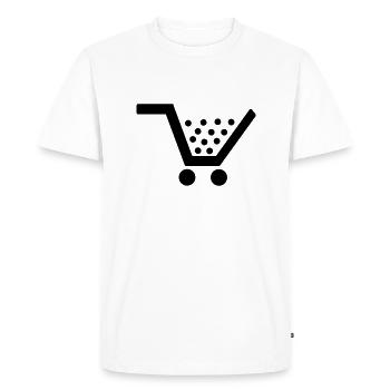 Shopping Cart C1 - Men's Premium Organic T-Shirt - white - Front - Nico (187cm)