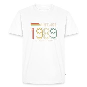 Épique et Légendaire né en 1989 : 35e anniversaire - T-shirt Premium bio Homme - blanc - Devant - Nico (187cm)