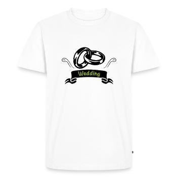 Wedding Rings Ring Wedding - Men's Premium Organic T-Shirt - white - Front - Nico (187cm)