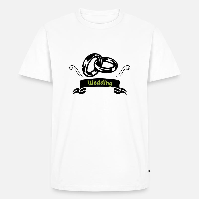 eheringe ring hochzeit - Männer Premium Bio T-Shirt - Weiß