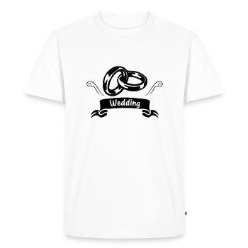 Wedding Rings Ring Wedding - Men's Premium Organic T-Shirt - white - Front - Nico (187cm)
