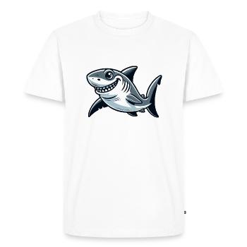Bande dessinée requin - T-shirt Premium bio Homme - blanc - Devant - Nico (187cm)