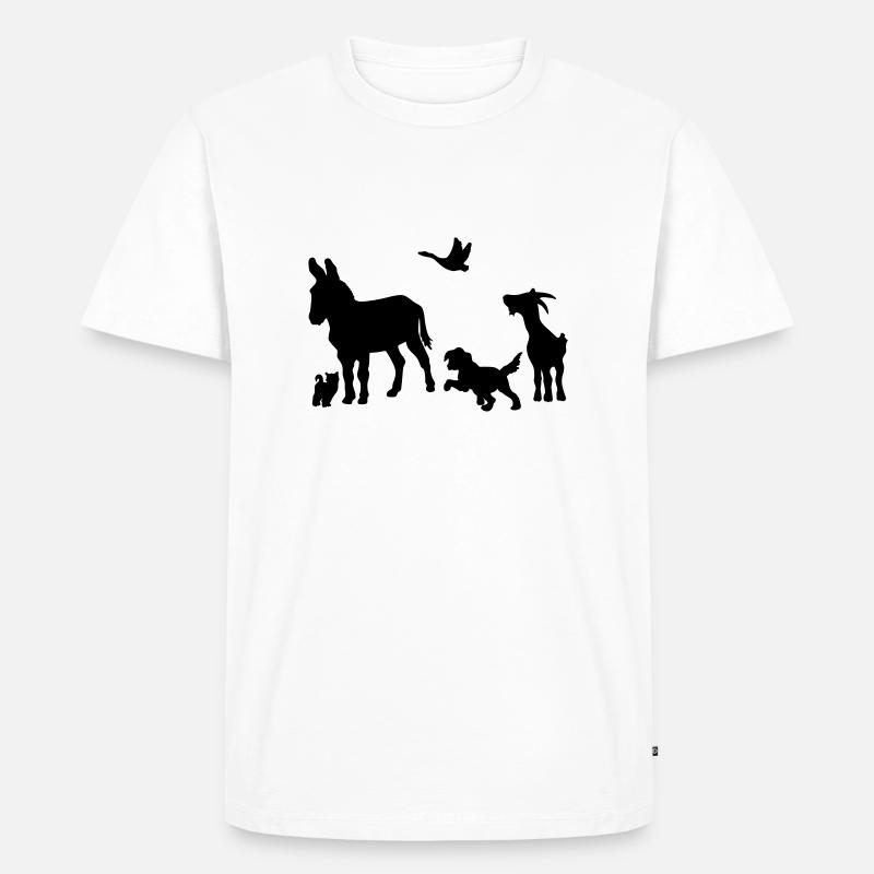 Logo - Tiere im Einklang - Männer Premium Bio T-Shirt - Weiß