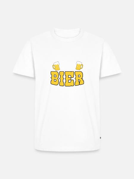 Schlager - Männer Premium Bio T-Shirt - Weiß