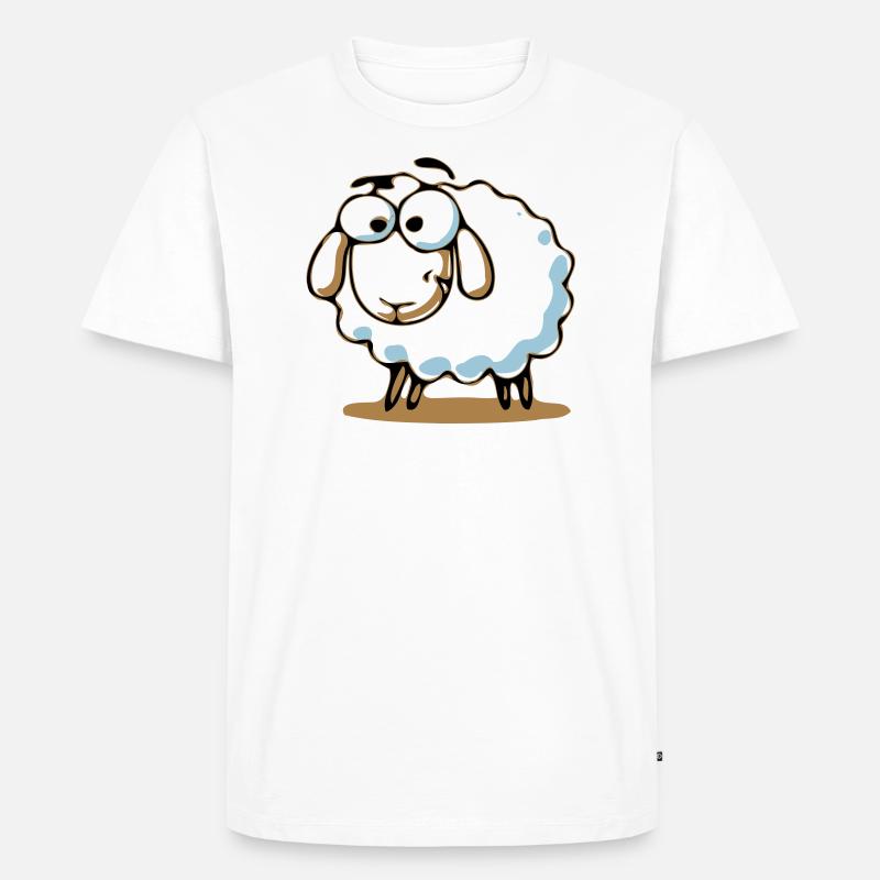Schaf - Männer Premium Bio T-Shirt - Weiß