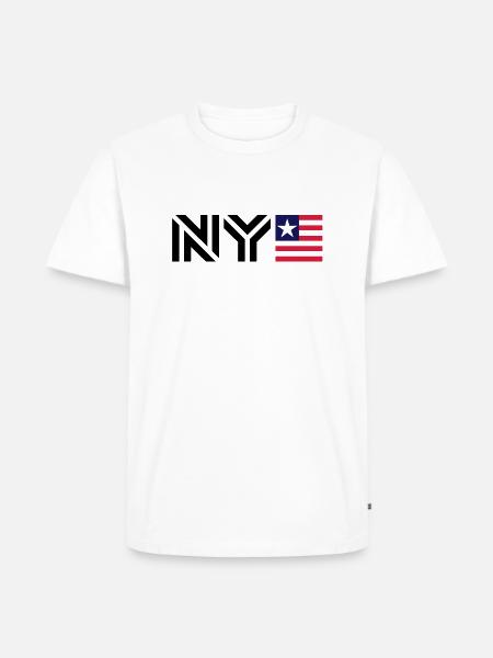 New York__V004 - Männer Premium Bio T-Shirt - Weiß