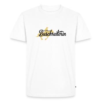 monter à cheval - T-shirt Premium bio Homme - blanc - Devant - Nico (187cm)