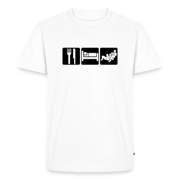 eat sleep bjj 01 brazilian jiu jitsu - Men's Premium Organic T-Shirt - white - Front - Nico (187cm)