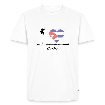 cuba - Men's Premium Organic T-Shirt - white - Front - Nico (187cm)