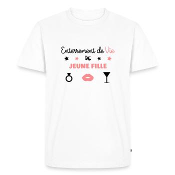 Enterrement de Vie de Jeune Fille - EVJF - Mariage - Men's Premium Organic T-Shirt - white - Front - Nico (187cm)