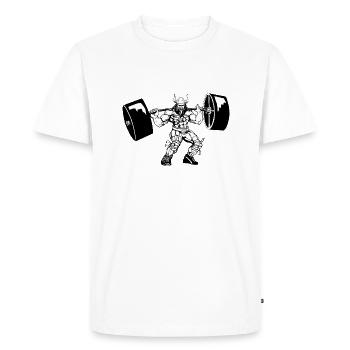 Wikinger Viking Bodybuilder Training Gym - T-shirt Premium bio Homme - blanc - Devant - Nico (187cm)