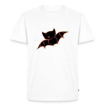 Chauve-souris Halloween - T-shirt Premium bio Homme - blanc - Devant - Nico (187cm)