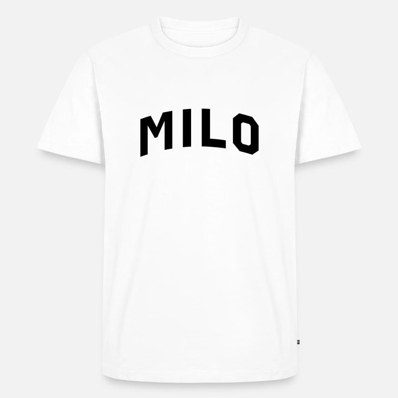 Milo Name - Männer Premium Bio T-Shirt - Weiß