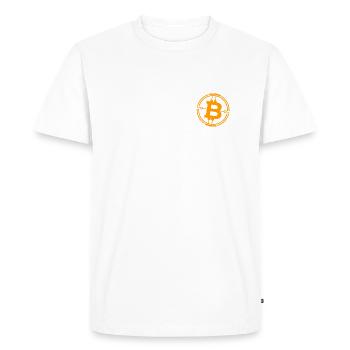 BTC Plan B - Männer Premium Bio T-Shirt - Weiß - Vorne - Nico (187cm)