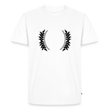 Wreath Symbol - Men's Premium Organic T-Shirt - white - Front - Nico (187cm)