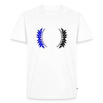 Wreath Symbol - Men's Premium Organic T-Shirt - white - Front - Nico (187cm)