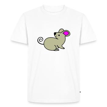 Mouse - Men's Premium Organic T-Shirt - white - Front - Nico (187cm)