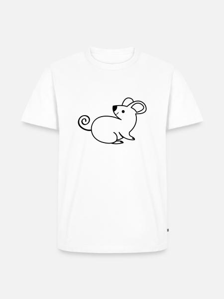 Mouse - Men's Premium Organic T-Shirt - white