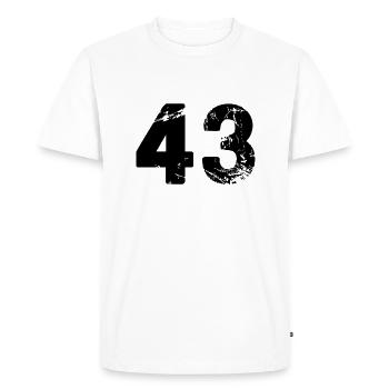 43 - Men's Premium Organic T-Shirt - white - Front - Nico (187cm)