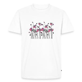 Fleur - T-shirt Premium bio Homme - blanc - Devant - Nico (187cm)