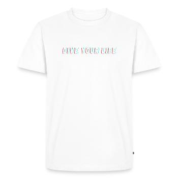 Dive your Live - Men's Premium Organic T-Shirt - white - Front - Nico (187cm)