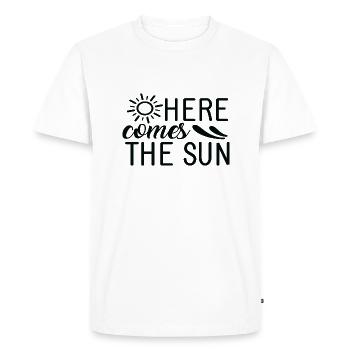 Here comes the Sun - Men's Premium Organic T-Shirt - white - Front - Nico (187cm)