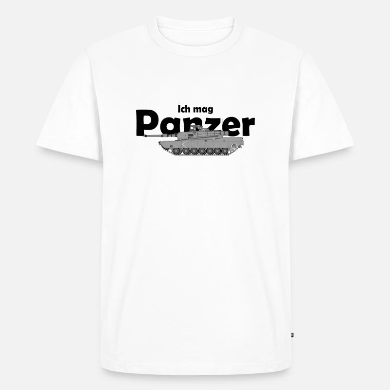 Ich mag Panzer - Männer Premium Bio T-Shirt - Weiß