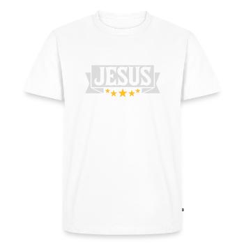 Jesus Christ Banner Quote - Men's Premium Organic T-Shirt - white - Front - Nico (187cm)
