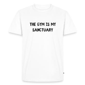 Gymnase - T-shirt Premium bio Homme - blanc - Devant - Nico (187cm)
