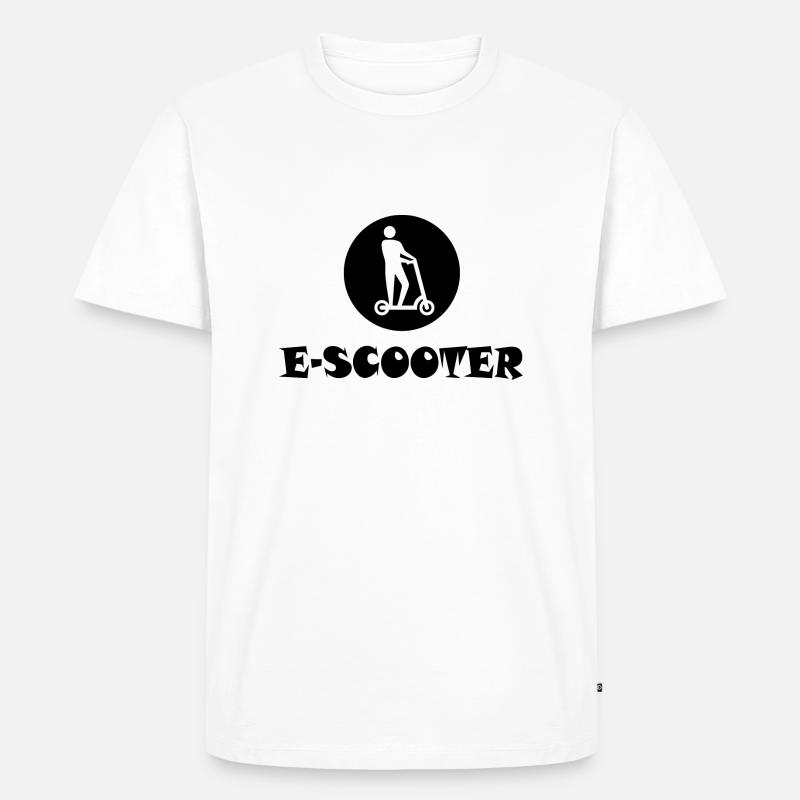 E-Scooter E-Roller Scooter - T-shirt Premium bio Homme - blanc