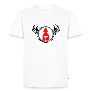 Casque Sparta - T-shirt Premium bio Homme - blanc - Devant - Nico (187cm)