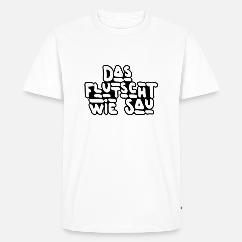 Das flutscht - Männer Premium Bio T-Shirt - Weiß