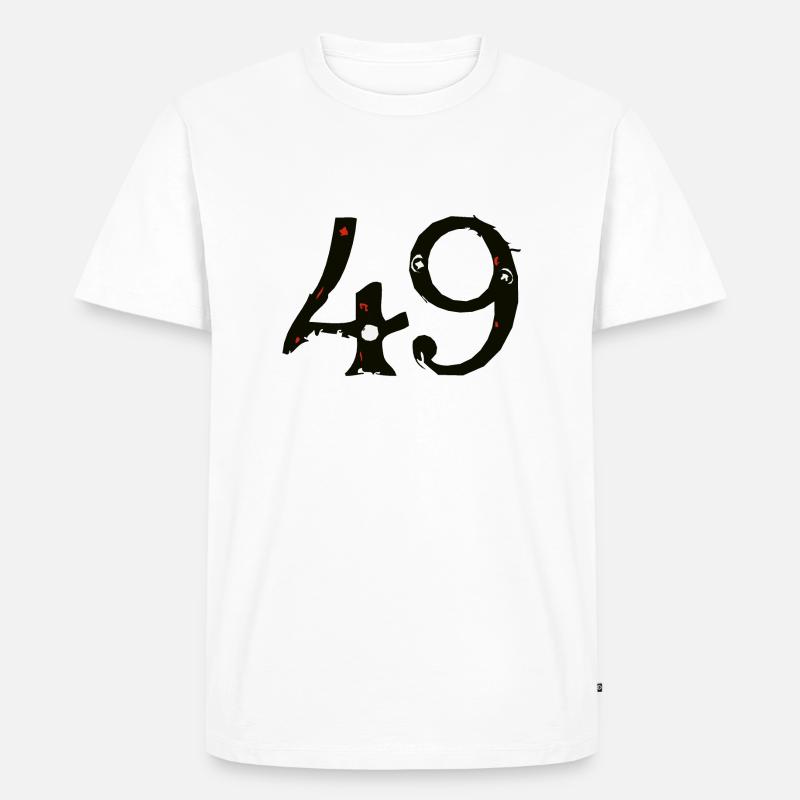 49 Nummer neunundvierzig A - Männer Premium Bio T-Shirt - Weiß