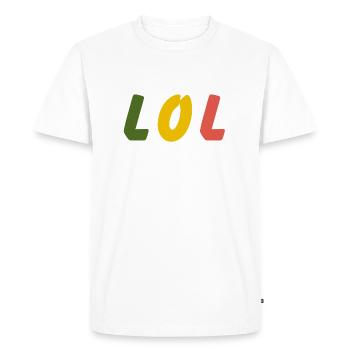 LOL - Lumière de Vie - T-shirt Premium bio Homme - blanc - Devant - Nico (187cm)