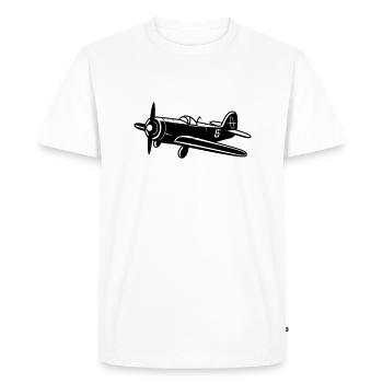 Ancien Avion de chasse - T-shirt Premium bio Homme - blanc - Devant - Nico (187cm)