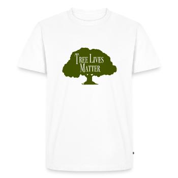 La vie des arbres compte - T-shirt Premium bio Homme - blanc - Devant - Nico (187cm)