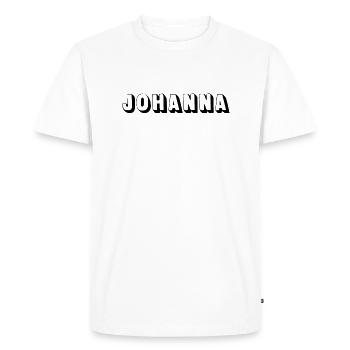 Nom - Johanna - T-shirt Premium bio Homme - blanc - Devant - Nico (187cm)