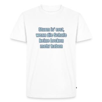 Mouton à poil lisse - T-shirt Premium bio Homme - blanc - Devant - Nico (187cm)
