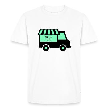 Camion de cuisine de rue - T-shirt Premium bio Homme - blanc - Devant - Nico (187cm)