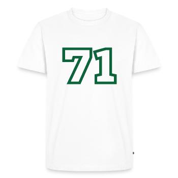 Number 71 sport - Men's Premium Organic T-Shirt - white - Front - Nico (187cm)