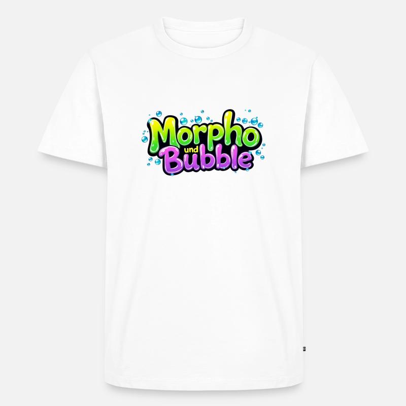 Morpho und Bubble - Männer Premium Bio T-Shirt - Weiß