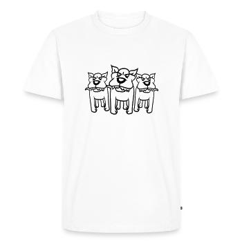 3 Nasty Dogs Team Trois amis Crew - T-shirt Premium bio Homme - blanc - Devant - Nico (187cm)