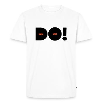 Do Epic Shit Alternative Bicolore - T-shirt Premium bio Homme - blanc - Devant - Nico (187cm)